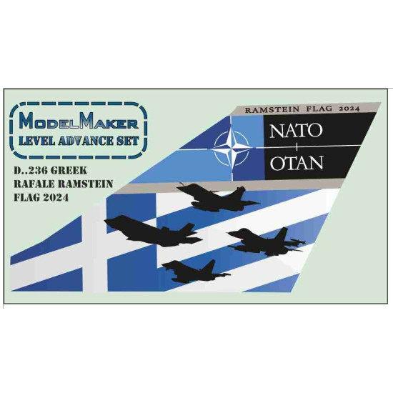 Model Maker D48236 1/48 Greek Rafale Ramstein Flag 2024 Model Maker D48236 1/48 Greek Rafale Ramstein Flag 2024