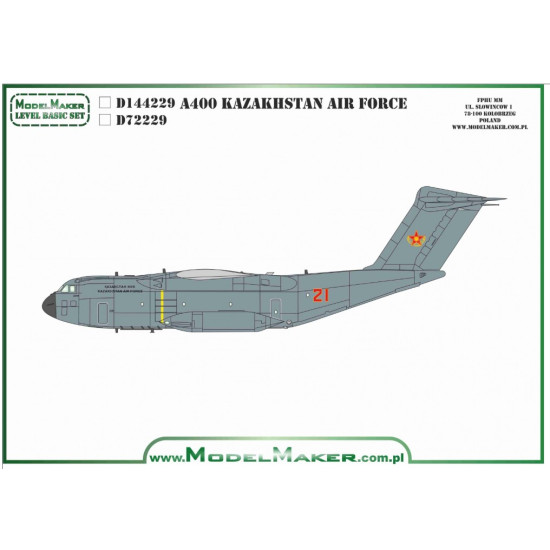 Model Maker D72229 1/72 A400 Kazakhstan Air Force Model Maker D72229 1/72 A400 Kazakhstan Air Force