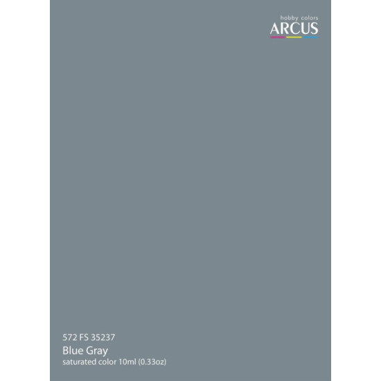 Arcus A572s Acrylic Paint Fs 35237 Blue Gray Saturated Color 10ml Arcus A572s Acrylic Paint Fs 35237 Blue Gray Saturated Color 10ml