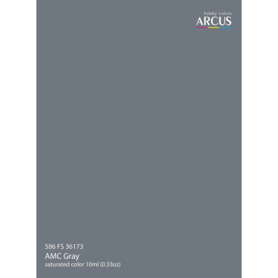 Arcus A586s Acrylic Paint Fs 36173 Amc Gray Saturated Color 10ml Arcus A586s Acrylic Paint Fs 36173 Amc Gray Saturated Color 10ml