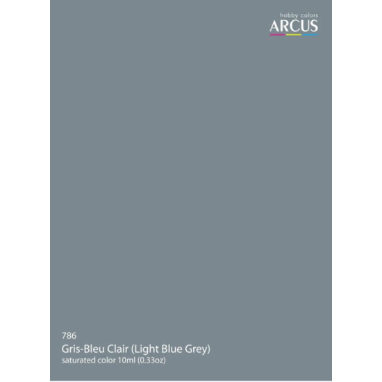 Arcus A786s Acrylic Paint Gris-bleu Clair Light Blue Grey Saturated Color 10ml Arcus A786s Acrylic Paint Gris-bleu Clair Light Blue Grey Saturated Color 10ml
