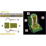 Metallic Details Mdp72025 1/72 Raf And Usaf Aircrew Parachutes
