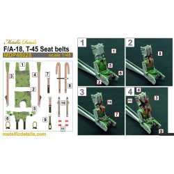 Metallic Details Mdp48028 1/48 F/A-18 T-45 Seat Belts
