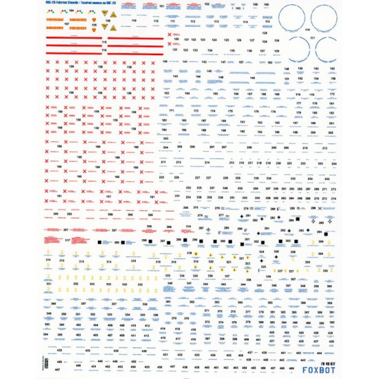 Foxbot 48-077 1/48 Mig-29 9-12 Fulcrum Stencils Foxbot 48-077 1/48 Mig-29 9-12 Fulcrum Stencils
