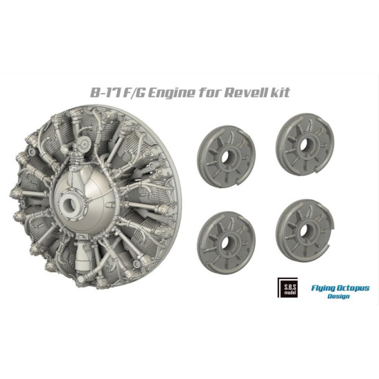 Sbs 72089 1/72 B-17f/G Engine Set For Revell Kit Sbs 72089 1/72 B-17f/G Engine Set For Revell Kit