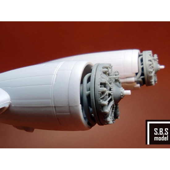 Sbs 72090 1/72 B-17g/Mk Iii Engine Set For Airfix Kit Sbs 72090 1/72 B-17g/Mk Iii Engine Set For Airfix Kit