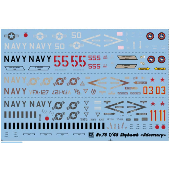 Cta Models 076 1/48 Decal For Skyhawk Adversary Pti - Vf-126 Vf-127 Nfws2 4 Markings Cta Models 076 1/48 Decal For Skyhawk Adversary Pti - Vf-126 Vf-127 Nfws2 4 Markings