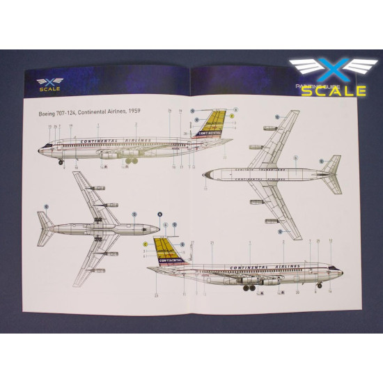 X-scale 144008 1/144 B 707-124 Continental Long-range Narow-body Airliner X-scale 144008 1/144 B 707-124 Continental Long-range Narow-body Airliner