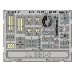 Photoetched set Ju 88C-6 interior self adhesive, for Hasegawa kit 1/72 Eduard SS294