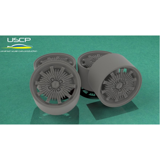 Uscp 24p192 1/24 3d Printed Resin Wheels Mugen Cf-48 15 Uscp 24p192 1/24 3d Printed Resin Wheels Mugen Cf-48 15