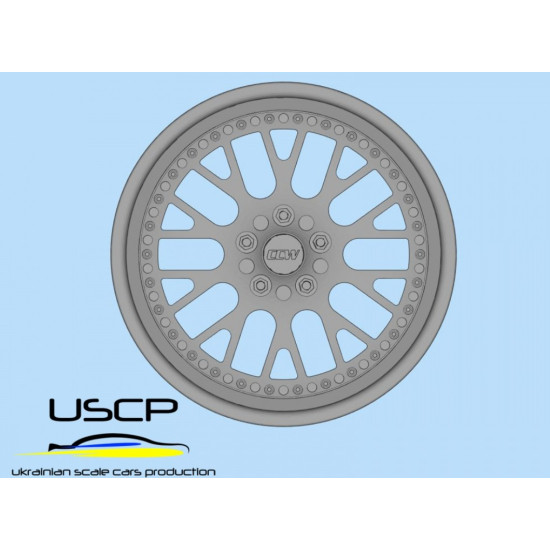 Uscp 24p194 1/24 3d Printed Resin Wheels Ccw Classic 18