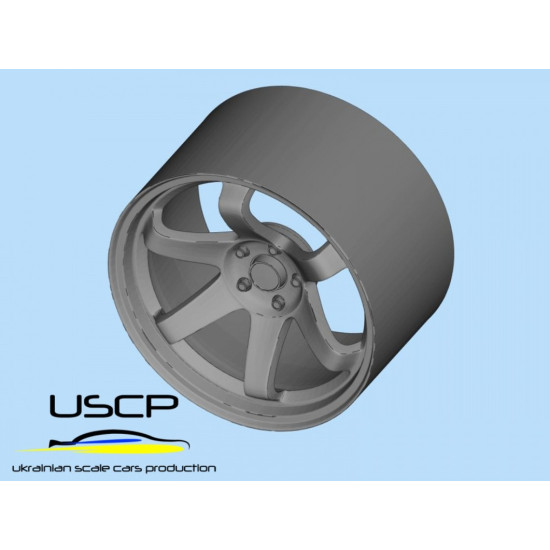 Uscp 24p042 1/24 3d Printed Resin Wheels Rota Ik-r 19 Uscp 24p042 1/24 3d Printed Resin Wheels Rota Ik-r 19
