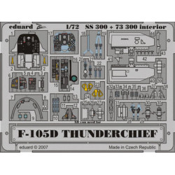 Photoetched set F-105D Thunderchief Color, for Trumpeter kit 1/72 Eduard SS300