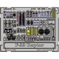 Photoetched set F-22 Raptor Color, for Revell kit 1/72 Eduard SS309