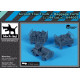 Black Dog A44001 1/144 Airport Tow Truck / Baggage Carts