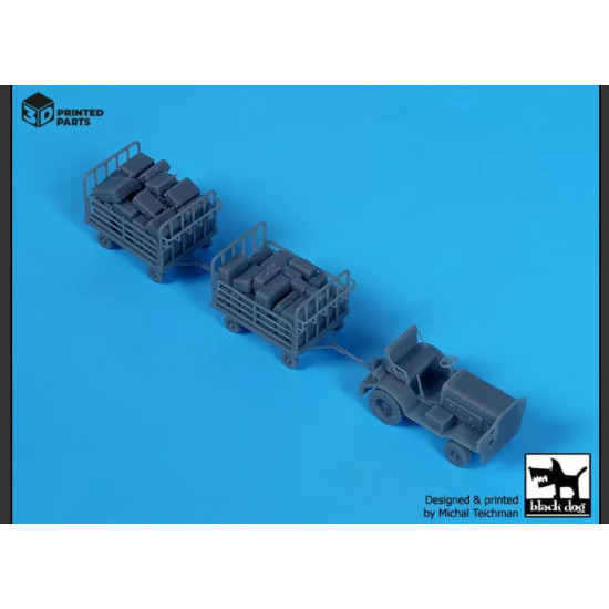 Black Dog A44001 1/144 Airport Tow Truck / Baggage Carts Black Dog A44001 1/144 Airport Tow Truck / Baggage Carts