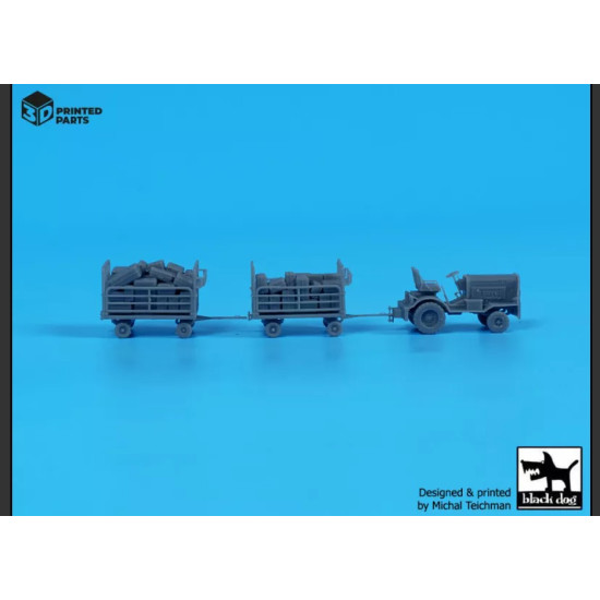 Black Dog A44001 1/144 Airport Tow Truck / Baggage Carts Black Dog A44001 1/144 Airport Tow Truck / Baggage Carts