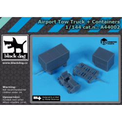 Black Dog A44002 1/144 Airport Tow Truck / Containers
