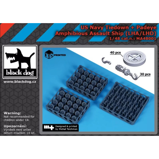 Black Dog Ma48001 1/48 Us Navy Tiedow / Padaye Lha/Lhd Black Dog Ma48001 1/48 Us Navy Tiedow / Padaye Lha/Lhd