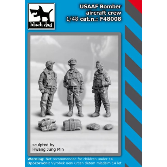 Black Dog F48008 1/48 Usaaf Bomber Aircraft Crew 3 Figures Black Dog F48008 1/48 Usaaf Bomber Aircraft Crew 3 Figures