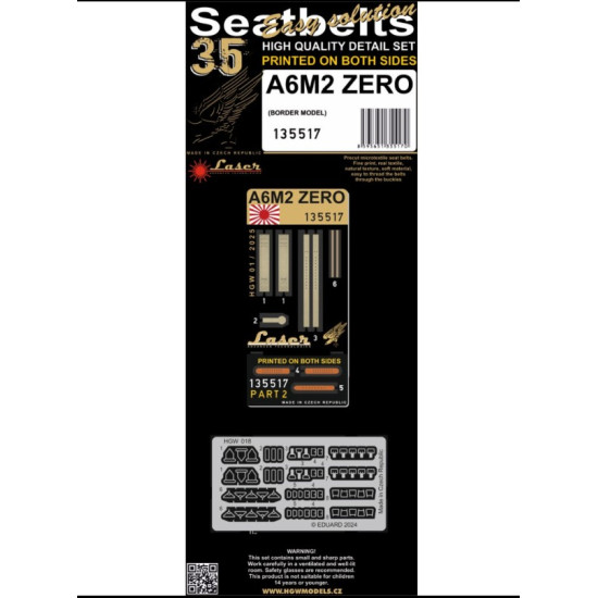 Hgw 135517 1/35 A6m2 Zero - Seatbelts Accessories Kit Hgw 135517 1/35 A6m2 Zero - Seatbelts Accessories Kit