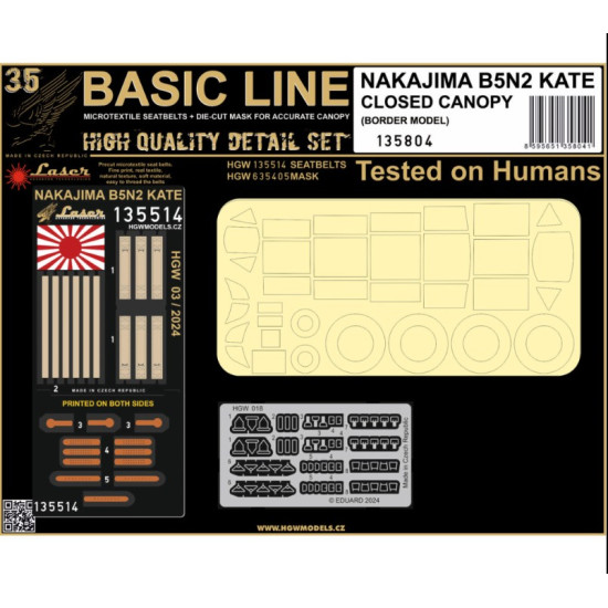 Hgw 135804 1/35 B5n2 Kate Closed C - Basic Line Accessories Kit