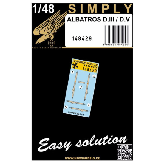 Hgw 148429 1/48 Albatros D Iii / D V - Seatbelts Accessories Kit