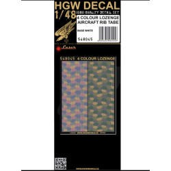 Hgw 548045 1/48 4 Colour Lozenge - Aircraft Rib Tapes Accessories Kit