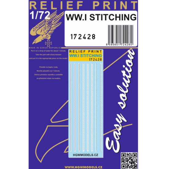 Hgw 172428 1/48 Wwi Stitching - Relief Print Accessories Kit