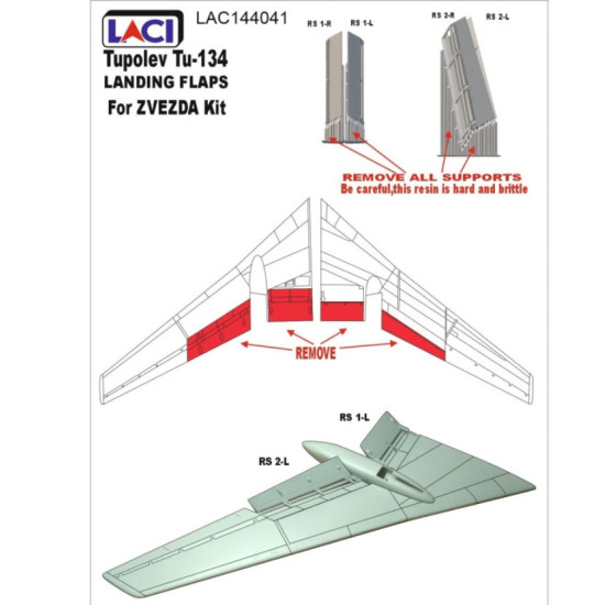 Laci 720029 1/72 Tu-134 Amodel Flaps Laci 720029 1/72 Tu-134 Amodel Flaps