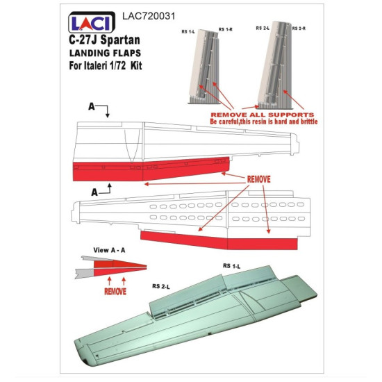 Laci 720031 1/72 C-27j Spartan Flaps Italeri Laci 720031 1/72 C-27j Spartan Flaps Italeri