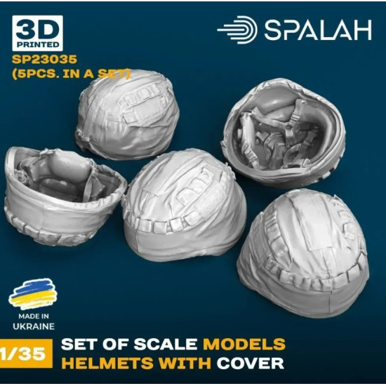 Spalah 23035 1/35 Set Of Scale Models Helmets With Cover 5 Pcs Spalah 23035 1/35 Set Of Scale Models Helmets With Cover 5 Pcs