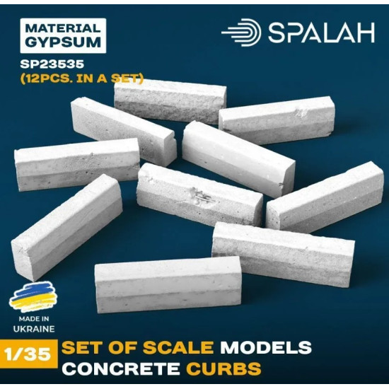 Spalah 23535 1/35 Set Of Scale Models Concrete Curbs 12 Pcs Spalah 23535 1/35 Set Of Scale Models Concrete Curbs 12 Pcs