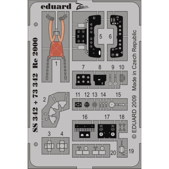 Photoetched set Re 2000 Color, for Italeri kit 1/72 Eduard SS342