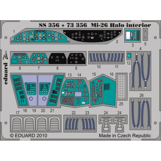 Photoetched set Mi-26 Halo Color, for Revell/Zvezda kit 1/72 Eduard SS356