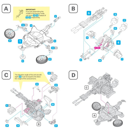 Caliber38mm K38 U001 1/72 Towed 23/152mm Anti-aircraft Twin-barreled Autocannon Zu-23-2 Ultimate Bundle Caliber38mm K38 U001 1/72 Towed 23/152mm Anti-aircraft Twin-barreled Autocannon Zu-23-2 Ultimate Bundle