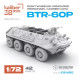 Kaliber38mm K38-m002 1/72 Eight Wheeled Armoured Personnel Carrier Apc Btr 60p Scale Model Kit Kaliber38mm K38-m002 1/72 Eight Wheeled Armoured Personnel Carrier Apc Btr 60p Scale Model Kit