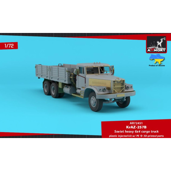 Armory Ar72451 1/72 Kraz 257b Soviet Era Heavy Duty 6/4 Cargo Truck Armory Ar72451 1/72 Kraz 257b Soviet Era Heavy Duty 6/4 Cargo Truck