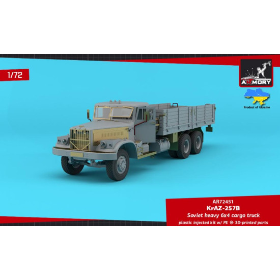 Armory Ar72451 1/72 Kraz 257b Soviet Era Heavy Duty 6/4 Cargo Truck Armory Ar72451 1/72 Kraz 257b Soviet Era Heavy Duty 6/4 Cargo Truck