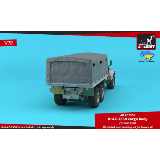 Armory Ar-ac7336 1/72 Kraz 255b Soviet 6/6 Cargo Truck Canvas Tent Armory Ar-ac7336 1/72 Kraz 255b Soviet 6/6 Cargo Truck Canvas Tent