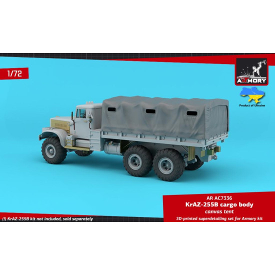 Armory Ar-ac7336 1/72 Kraz 255b Soviet 6/6 Cargo Truck Canvas Tent Armory Ar-ac7336 1/72 Kraz 255b Soviet 6/6 Cargo Truck Canvas Tent