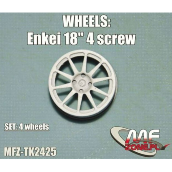 Mf-zone Tk2425 1/24 Enkei Wheels 10 Spoke 4 Screw Mf-zone Tk2425 1/24 Enkei Wheels 10 Spoke 4 Screw