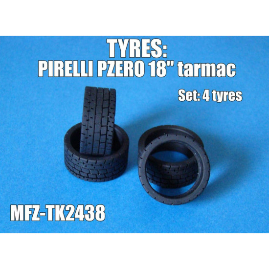 Mf-zone Tk2438 1/24 Pirelli Pzero Tyres 18inch Tarmac Rubber Set