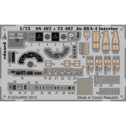 Photoetched set Junkers Ju 88A-4 interior (self adhesive), for Revell kit 1/72 Eduard SS407