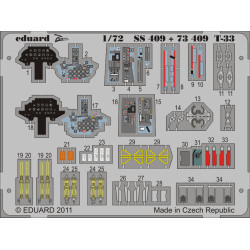 Photoetched set T-33 S.A., for Platz kit 1/72 Eduard SS409