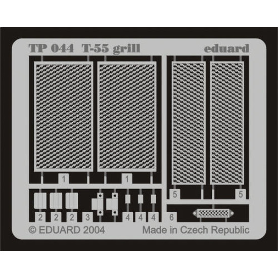 Photoetched set T-55 grill, for Tamiya kit 1/35 Eduard TP044