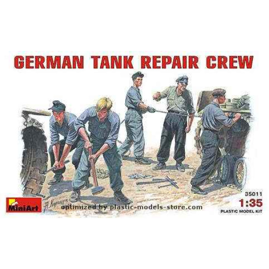 GERMAN TANK REPAIR CREW PLASTIC MODEL KIT SCALE 1/35 MINIART 35011 GERMAN TANK REPAIR CREW PLASTIC MODEL KIT SCALE 1/35 MINIART 35011