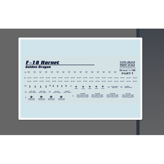 Print Scale 48-318 1/48 F-18 Hornet Part 1 New Print Scale 48-318 1/48 F-18 Hornet Part 1 New