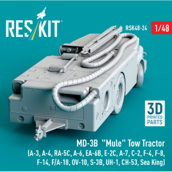 Reskit Rsk48-0024 1/48 Md-3b Mule Tow Tractor A-3 A-4 Ra-5c A-6 Ea-6b E-2c A-7 C-2 F-4 F-8 F-14 F/A-18 Ov-10 S-3b Uh-1 Ch-53 Sea King 3d Printed Model Kit Reskit Rsk48-0024 1/48 Md-3b Mule Tow Tractor A-3 A-4 Ra-5c A-6 Ea-6b E-2c A-7 C-2 F-4 F-8 F-14 F/A-18 Ov-10 S-3b Uh-1 Ch-53 Sea King 3d Printed Model Kit