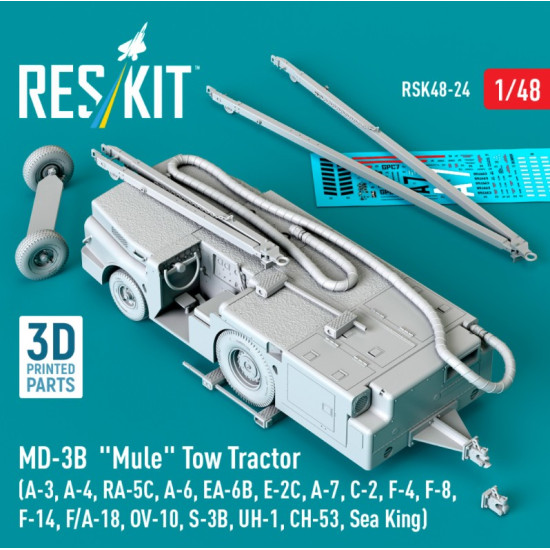 Reskit Rsk48-0024 1/48 Md-3b Mule Tow Tractor A-3 A-4 Ra-5c A-6 Ea-6b E-2c A-7 C-2 F-4 F-8 F-14 F/A-18 Ov-10 S-3b Uh-1 Ch-53 Sea King 3d Printed Model Kit Reskit Rsk48-0024 1/48 Md-3b Mule Tow Tractor A-3 A-4 Ra-5c A-6 Ea-6b E-2c A-7 C-2 F-4 F-8 F-14 F/A-18 Ov-10 S-3b Uh-1 Ch-53 Sea King 3d Printed Model Kit